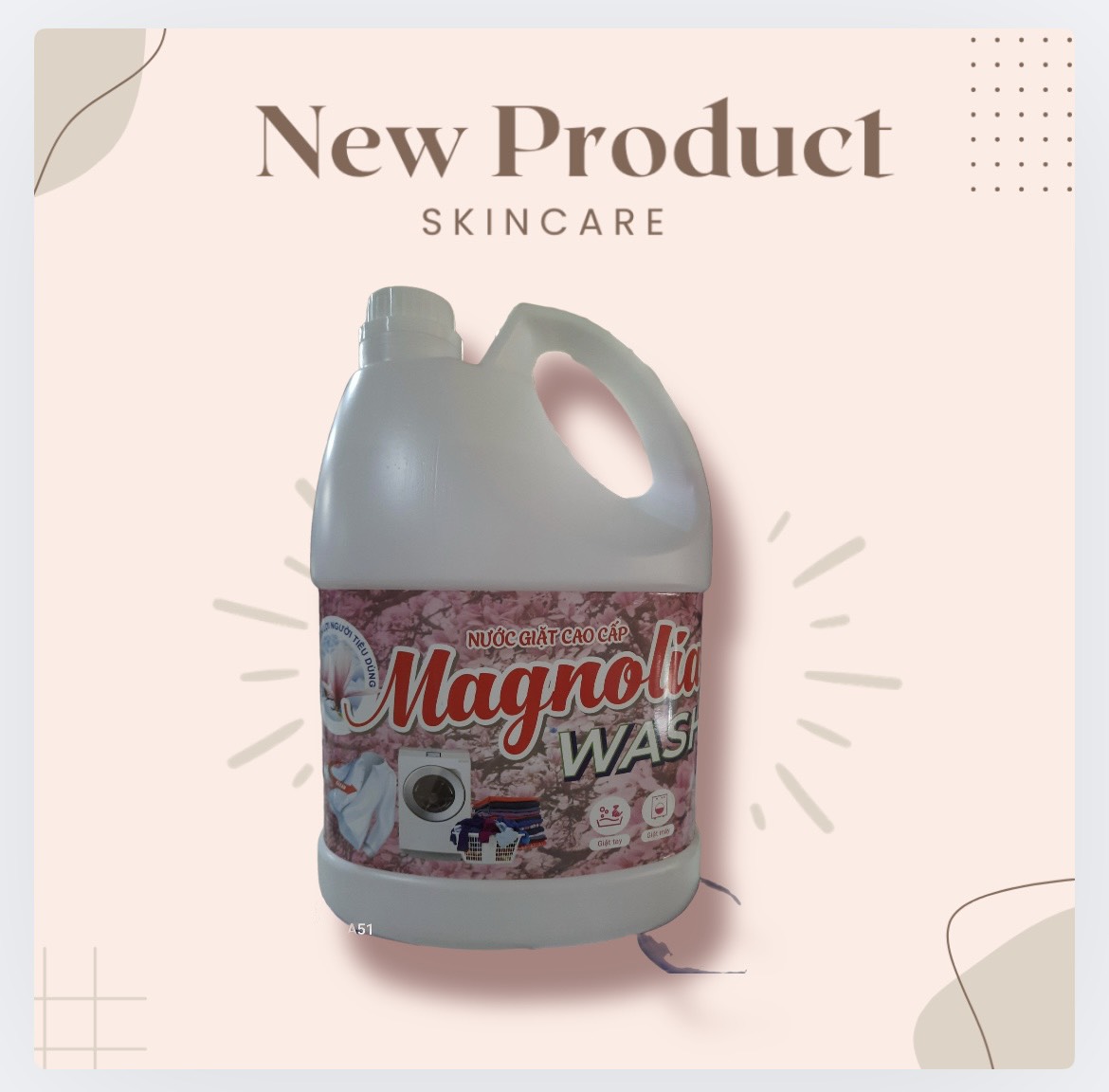 NƯỚC GIẶT MAGNOLIA HỒNG- HỒNG 4L